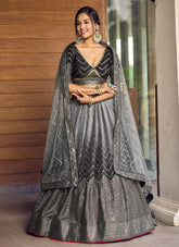 Garnished Looking Black Colour Lehenga Choli