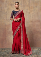 Attenuate Looking Saree in Red Colour