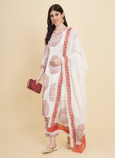 Picnic Salwar Suit in White Colour