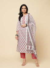 Sweet Salwar Suit in White Colour