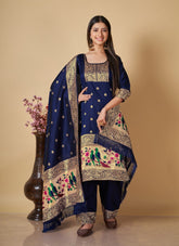 One and Only Navy Blue Colour Salwar Suit