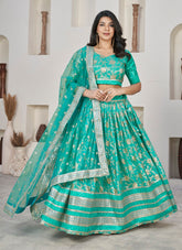 Upscale Looking Lehenga Choli in Sea Green