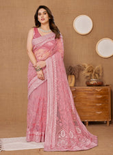Agile Looking Saree in Pink Colour