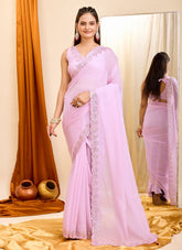 Astute Looking Saree in Pink Colour