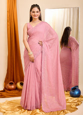 Brilliant Looking Saree in Pink Colour