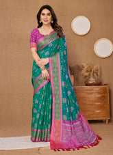 Mild Saree in Rama Colour