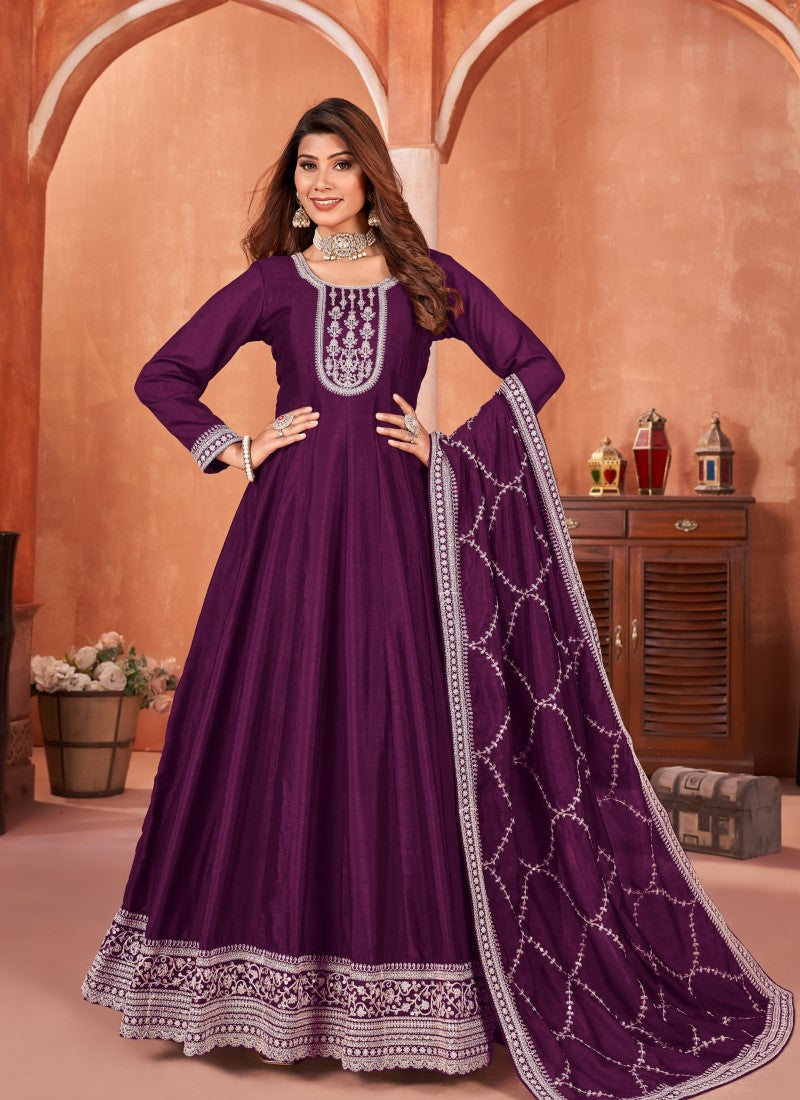 Sweet Purple Colour Gown Sweet Purple Colour Gown