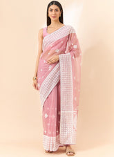 Pretty Looking Pink Colour Saree