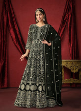 Better Looking Partywear Gown in Black Colour