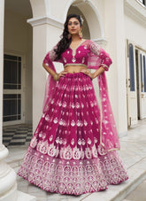 Compelling Looking Designer Lehenga Choli in Pink Colour
