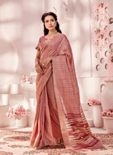 Jazzy Red Colour Wedding Wear Handloom Saree