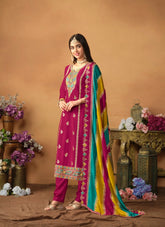 Engaging Looking Functional Wear Salwar Suit in Pink Colour