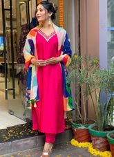 Modern Looking Salwar Suit in Pink Colour