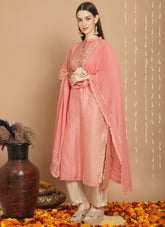 Up to date looking pink colour salwar suit