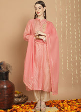 Up to date looking pink colour salwar suit