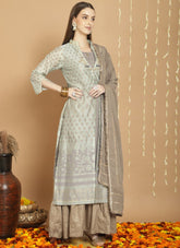 Strange looking blue colour salwar suit