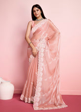 Jimmy choo peach colour saree