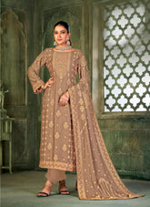 Beige colour salwar suit looking so attractive