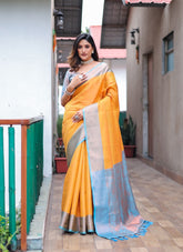 Mustard Colour Stunning Saree
