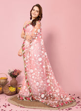 Pink Colour Party Wear Saree