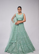 Sea Green Colour Wedding Wear Lehenga Choli