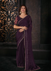 Ravishing Looking Saree in Purple Colour