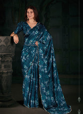 Clean Cut Saree in Morpeach Colour