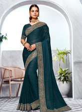 Primary Looking Saree in Morpich Colour