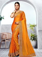 Major Looking Saree in Mustard Colour