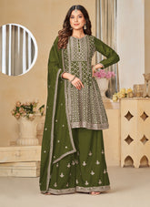 Mehendi Colour Salwar Suit Feeling Like Opportunity