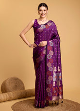 Excellent Saree in Purple Colour