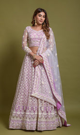 Latest Trending Mauve Color Lehengacholi