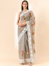 Grey Colour Good Looking Saree