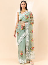 Saree in Green Colour Looking Consort