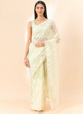 Freshly Yellow Colour Saree