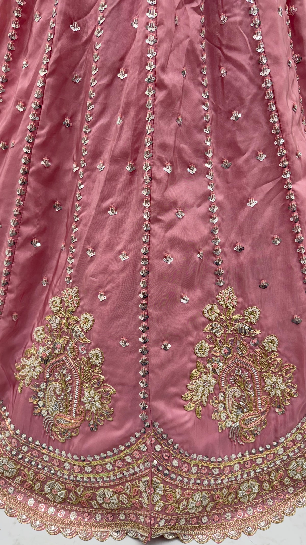 Twilight Bloom Cadbury Silk Lehenga Choli with Intricate Handwork, close-up 1