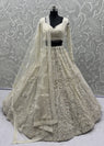 Seraphina Ivory Pearl & Sequin Embroidered Net Lehenga Set