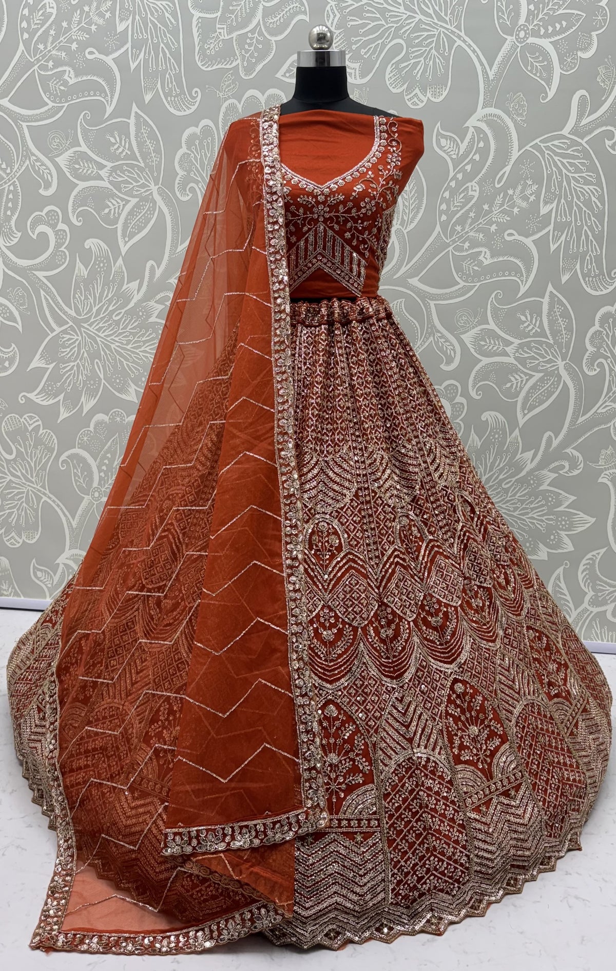 Motif and Sequence Combine Partywear Lehengacholi in Vibrant Color Range
