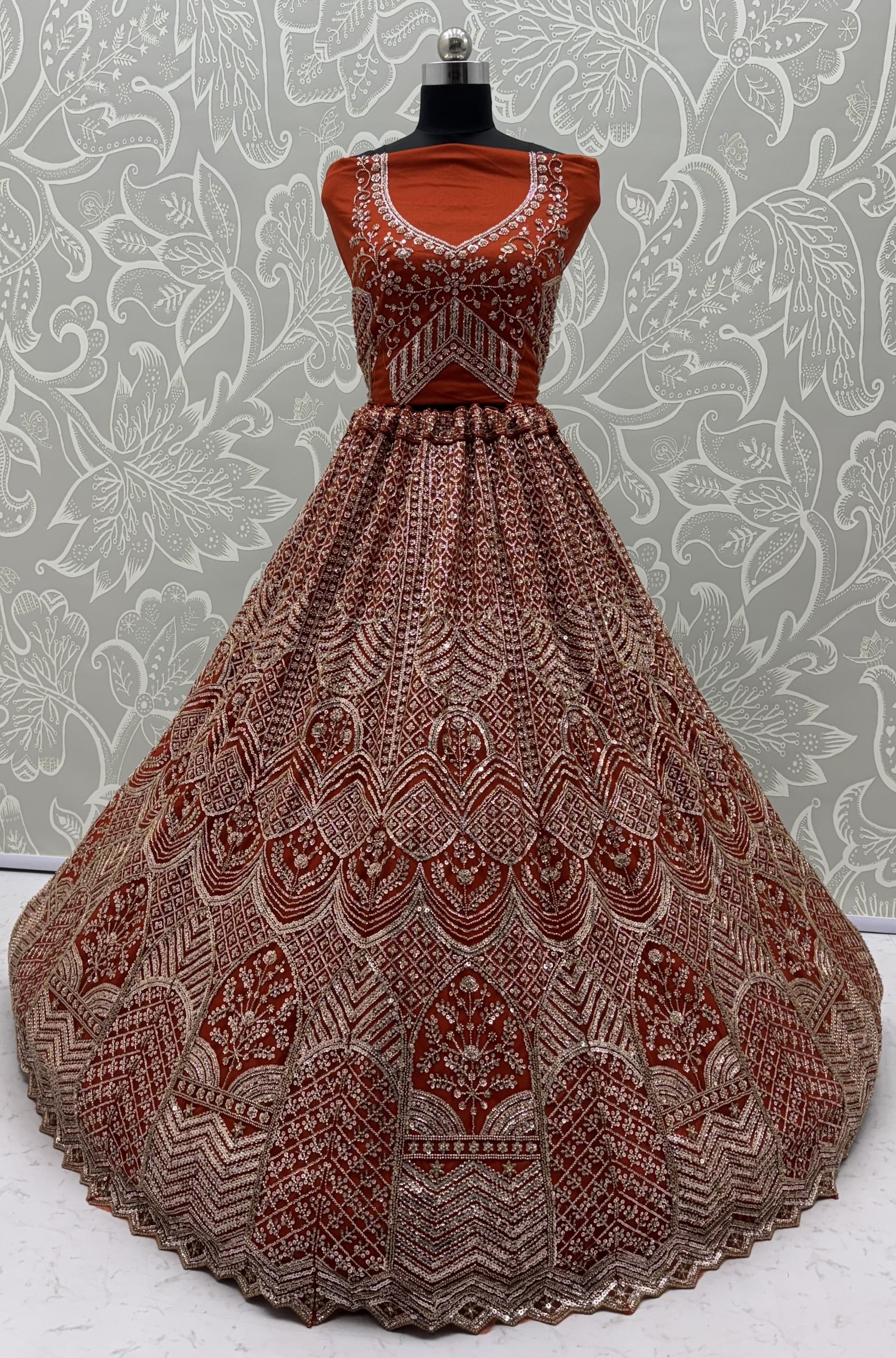 Motif and Sequence Combine Partywear Lehengacholi in Vibrant Color Range