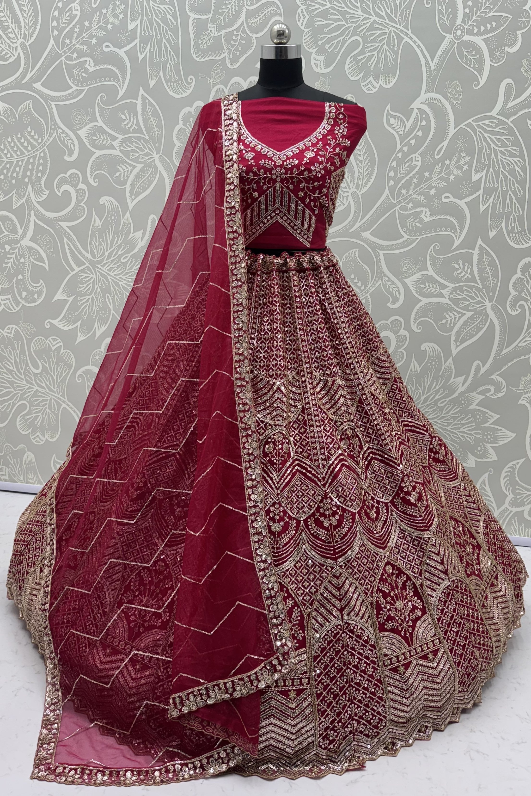 Motif and Sequence Combine Partywear Lehengacholi in Vibrant Color Range