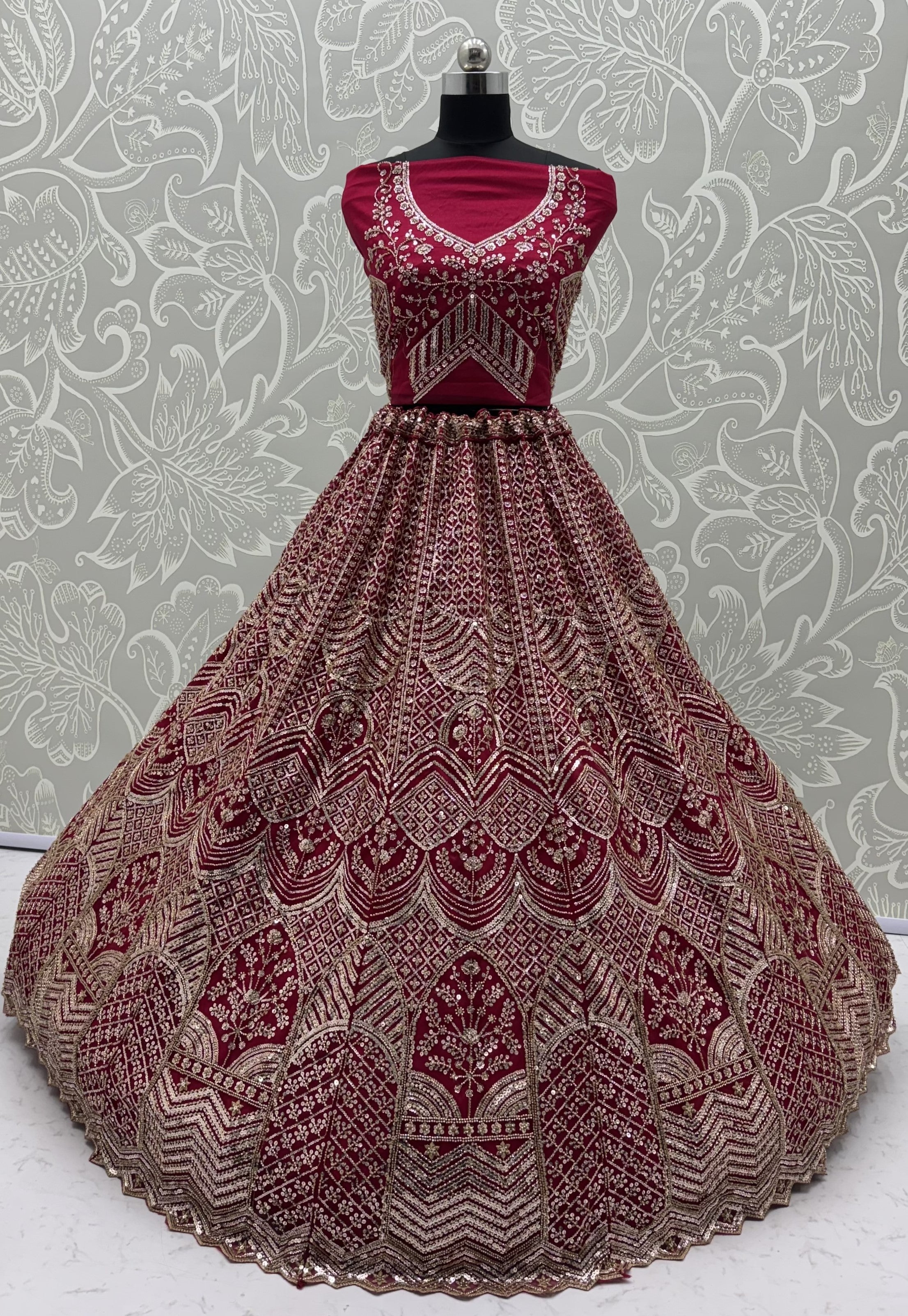Motif and Sequence Combine Partywear Lehengacholi in Vibrant Color Range