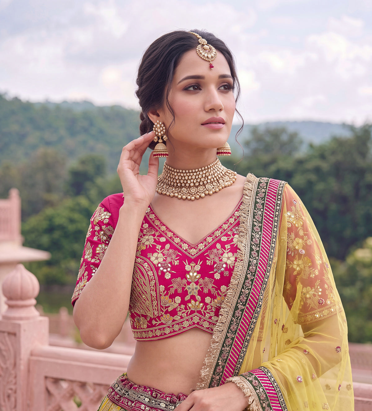 Multicolour Silk Lehenga Choli with Gotta Patti, Zari and Sequins, photo 5