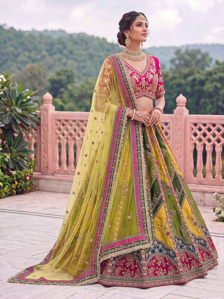 Multicolour Silk Lehenga Choli with Gotta Patti, Zari and Sequins, photo 3