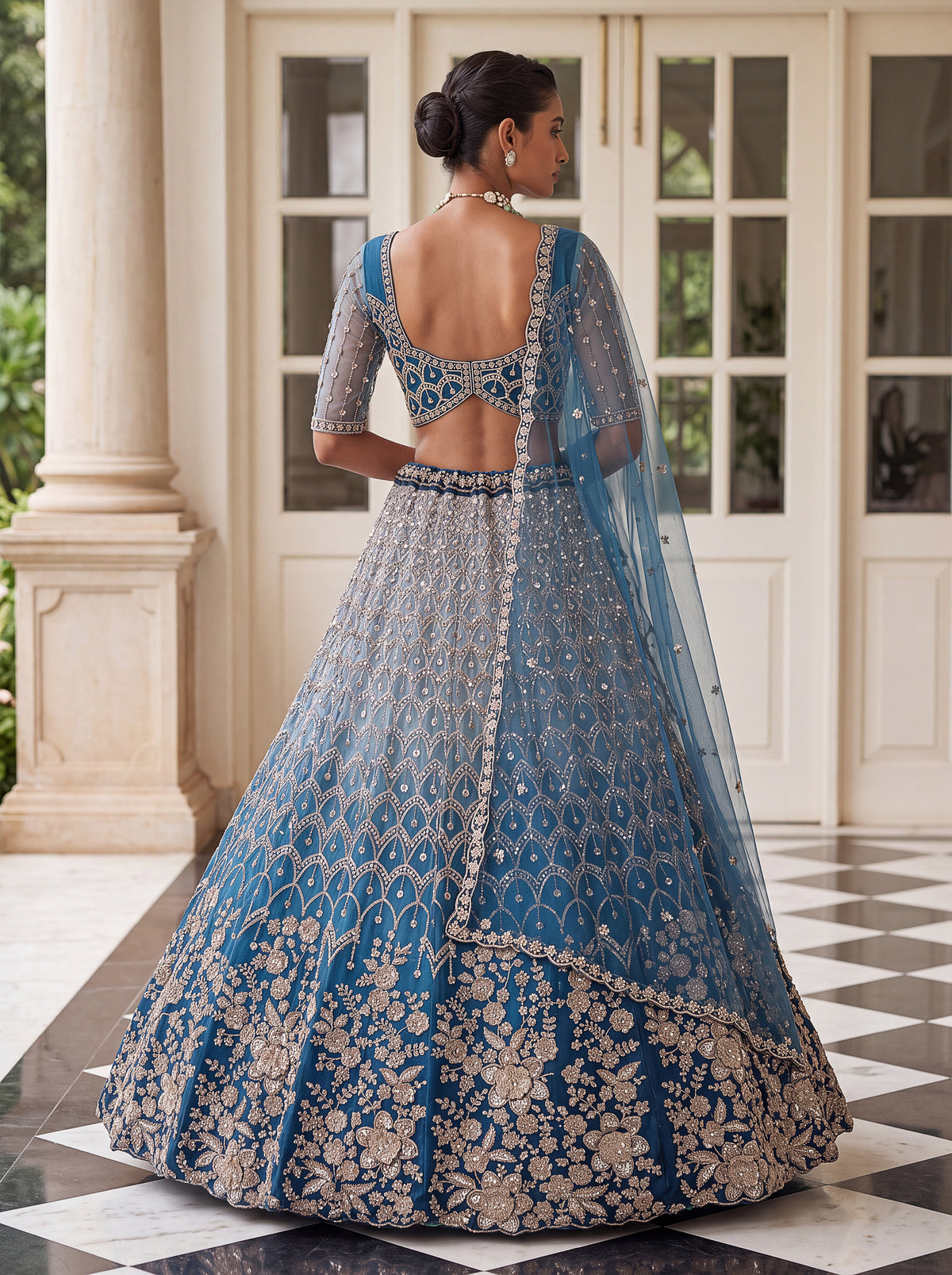 Navy Blue Lehenga