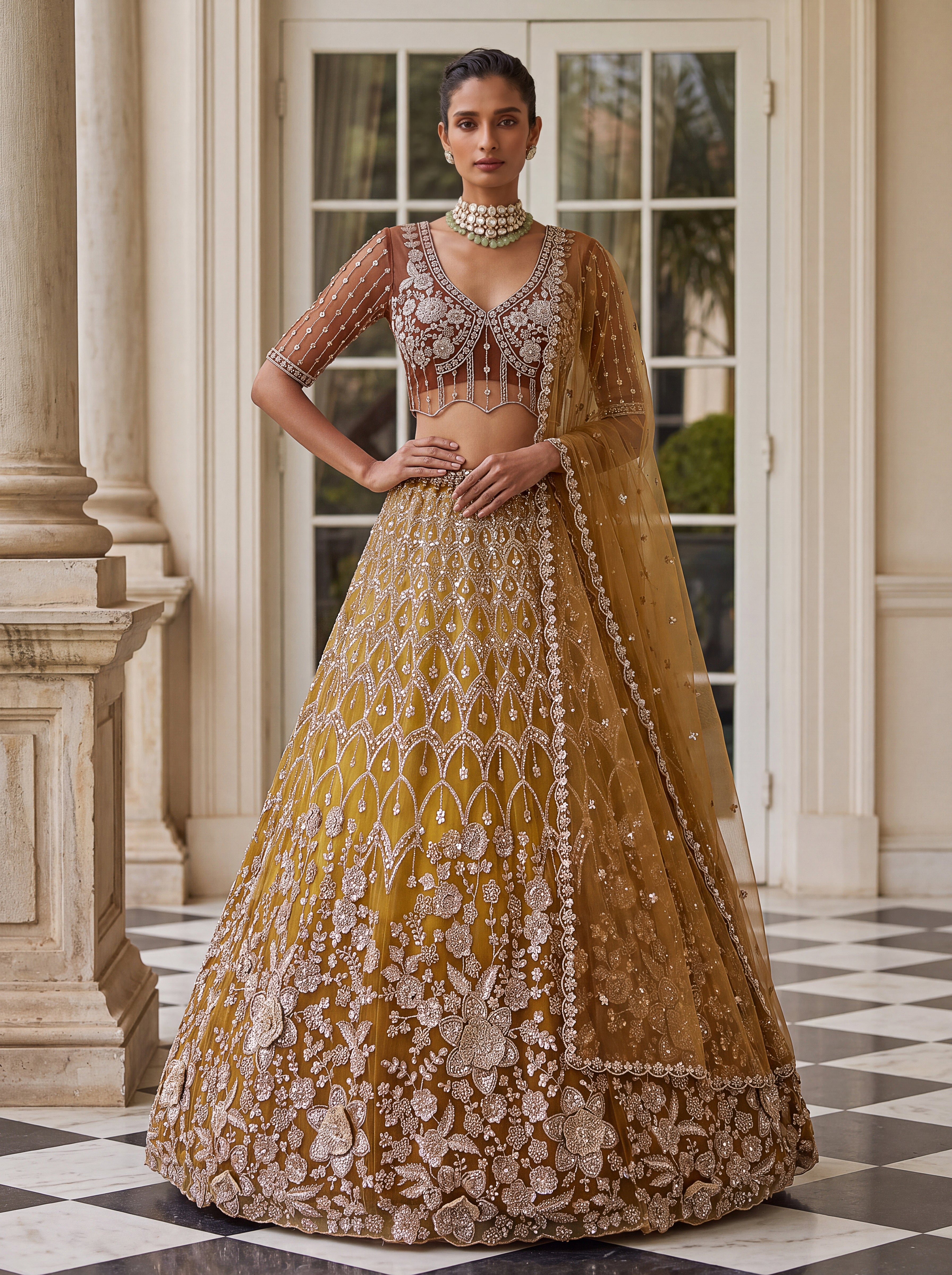 Mustard Gold Lehenga