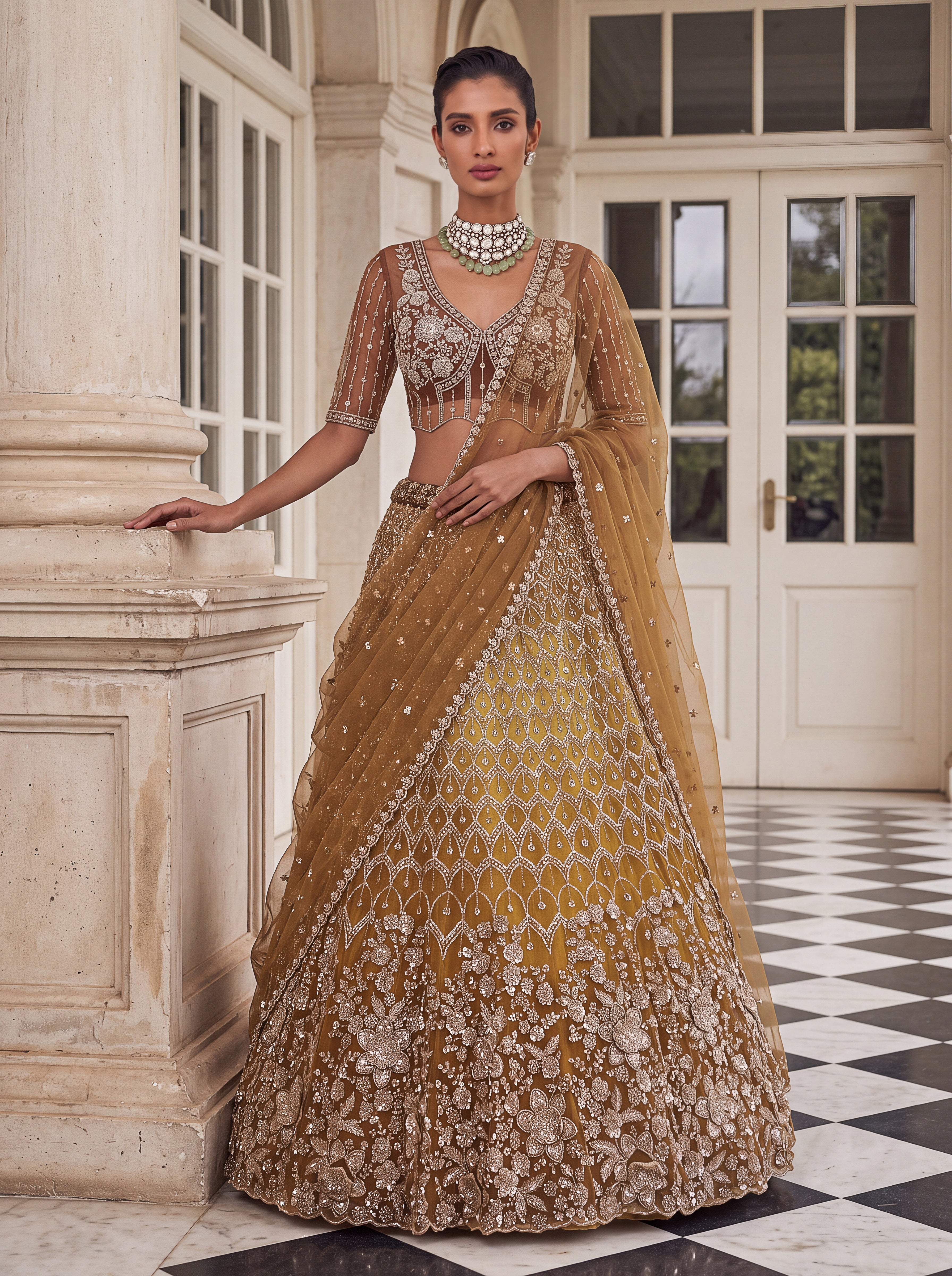 Mustard Gold Lehenga