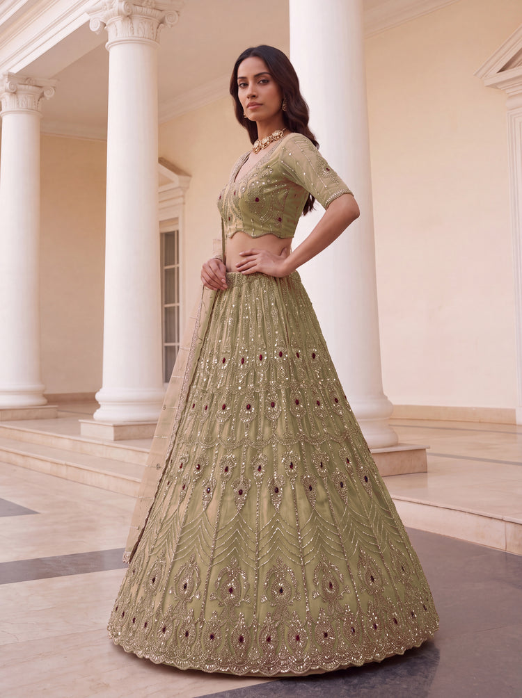 The Zareen Ruby Crystal Lehenga Choli, photo 3