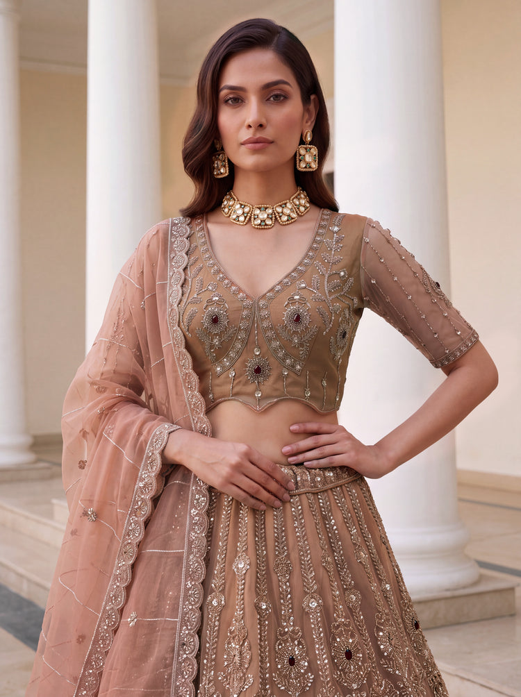 The Zareen Ruby Crystal Lehenga Choli, photo 5