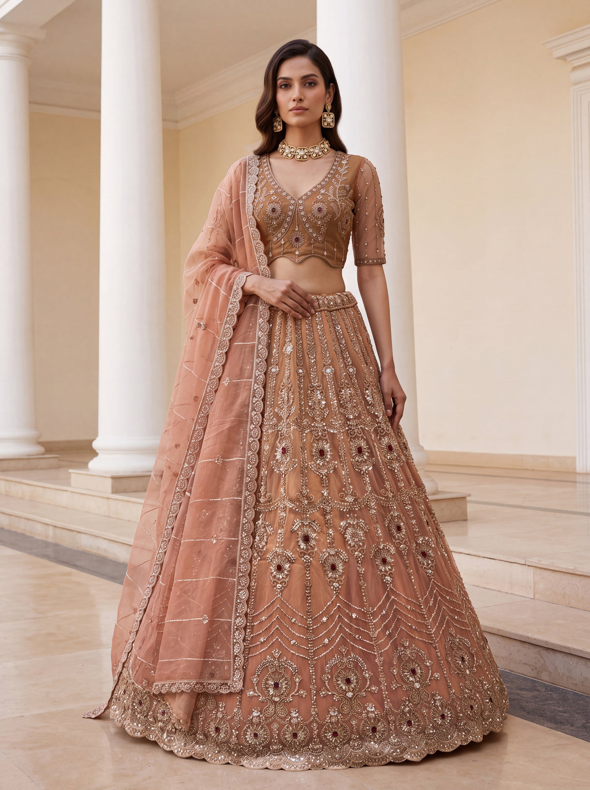 The Zareen Ruby Crystal Lehenga Choli, photo 4