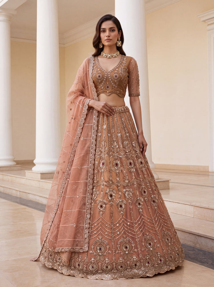 The Zareen Ruby Crystal Lehenga Choli, photo 4